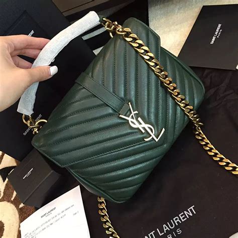 ysl green college bag|ysl college bag diamond.